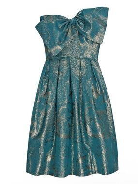 Rebecca Taylor Metallic Bow Party Dress as seen on Taylor Swift